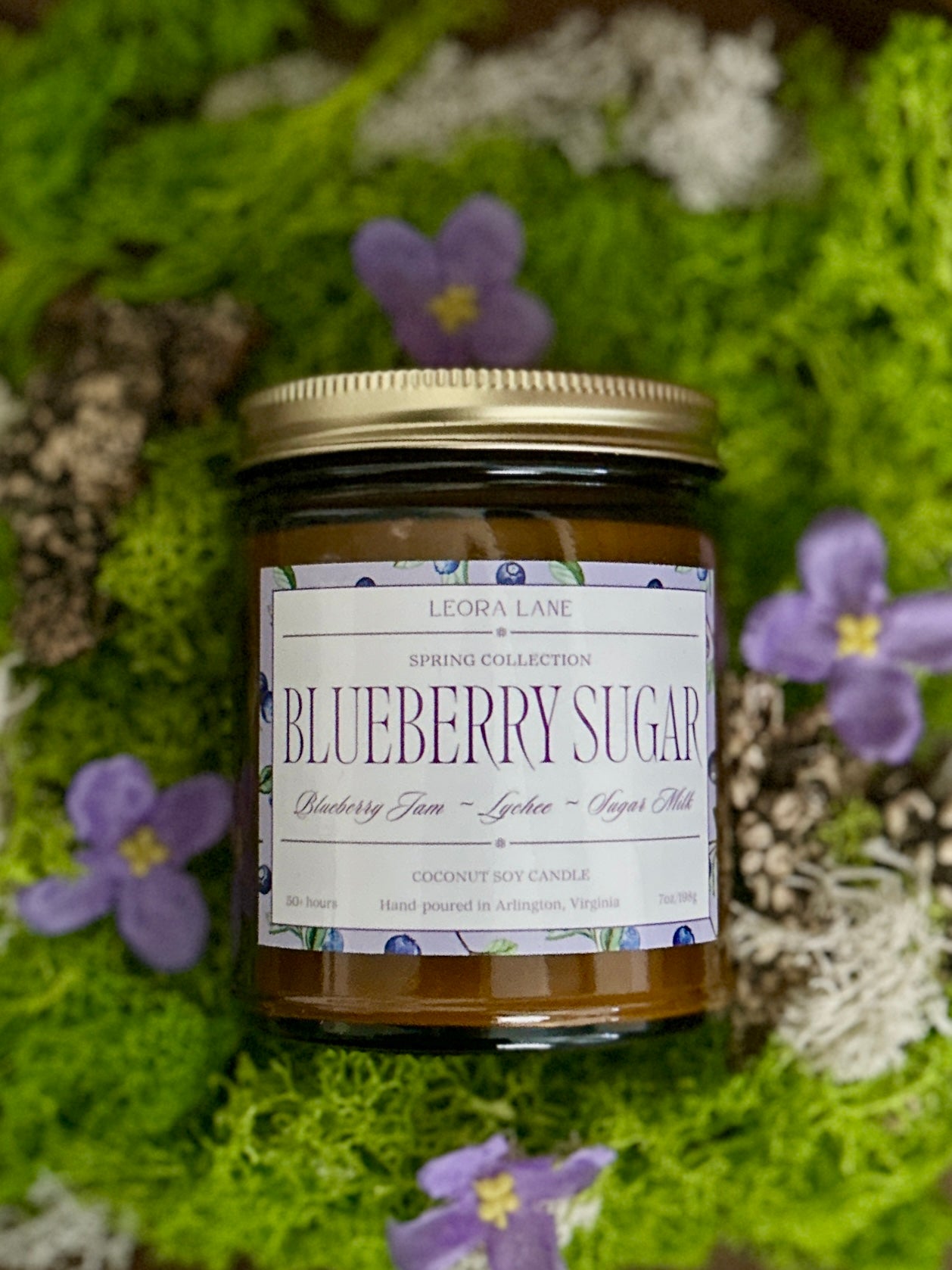 Blueberry Sugar 7 oz. Candle – Leora Lane